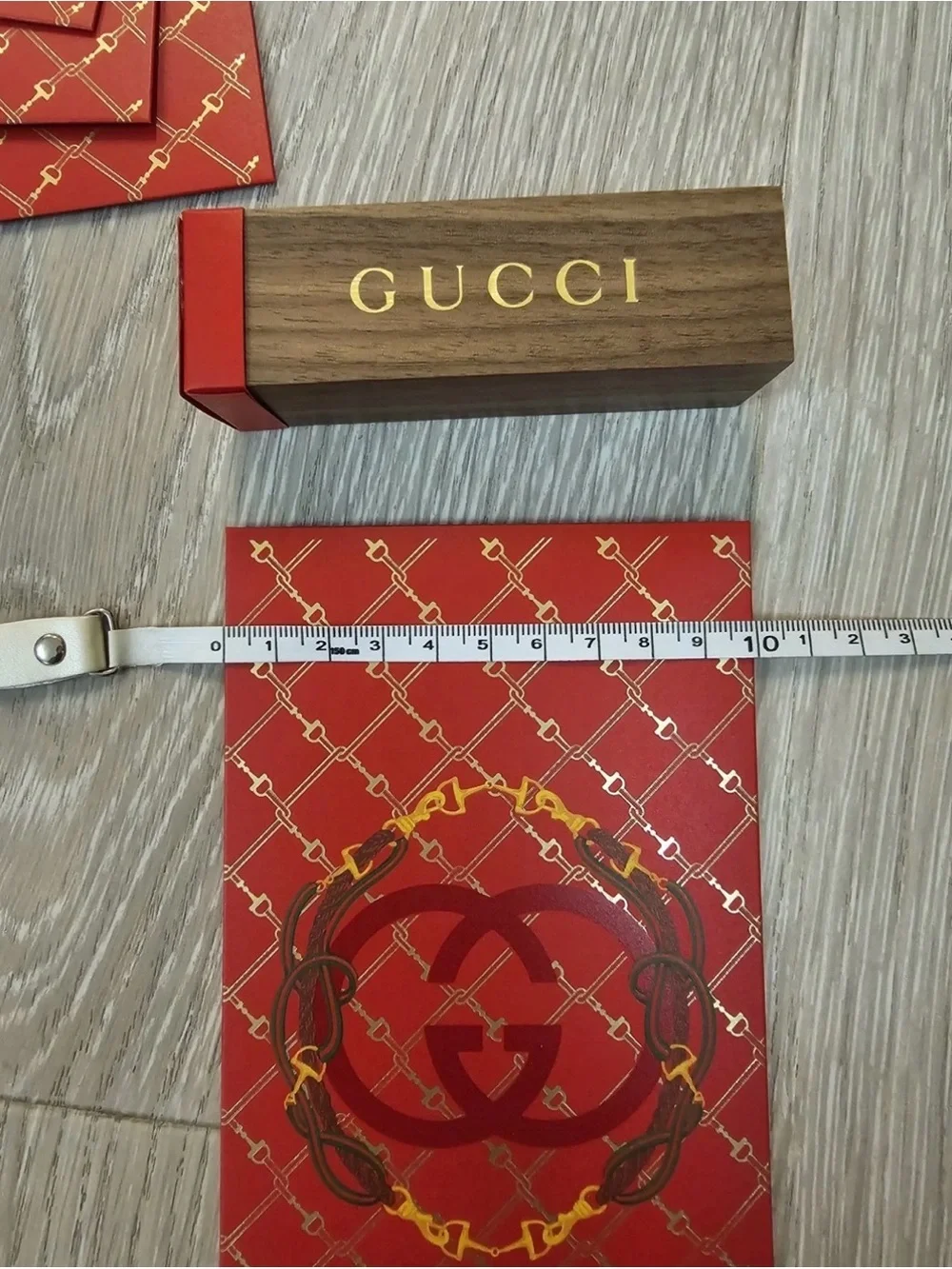 Gucci Red and Gold Luxury Home Office Stationery Box